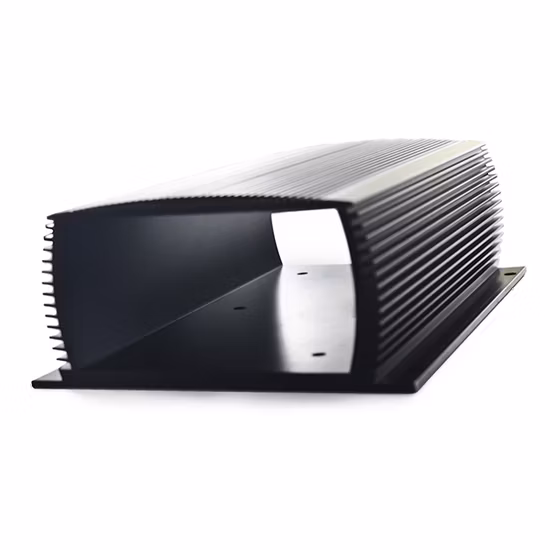 Caja eléctrica anodizada transparente a precio competitivo, carcasa extruida con perfil de radiador de extrusión personalizado