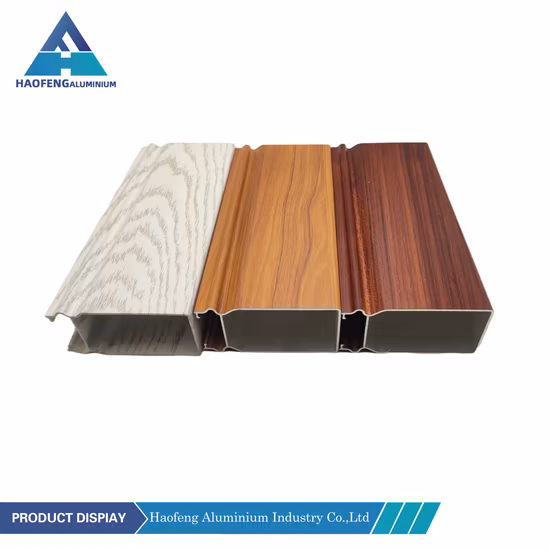 Material del gabinete Perfil de aluminio de la puerta del gabinete de baño de aluminio de grano de madera